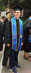 Timothy Estes, a Greenleaf Scholarship recipient, at graduation.