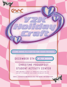 Y2k themed holiday themed Craft Event on Dec 5th from 9 am to Noon