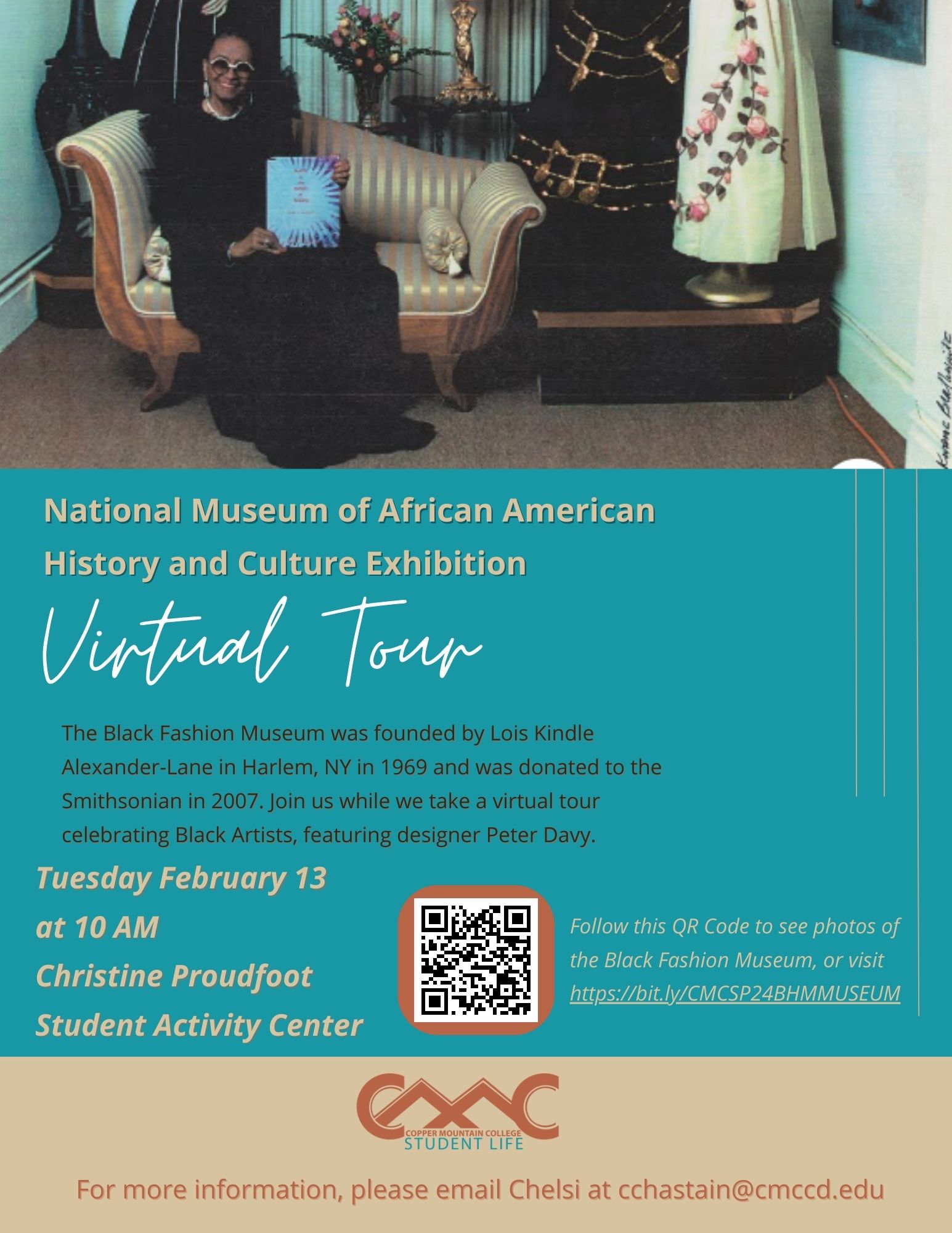 Take a virtual tour of the Black Fashion Museum on February 13th at 10 am