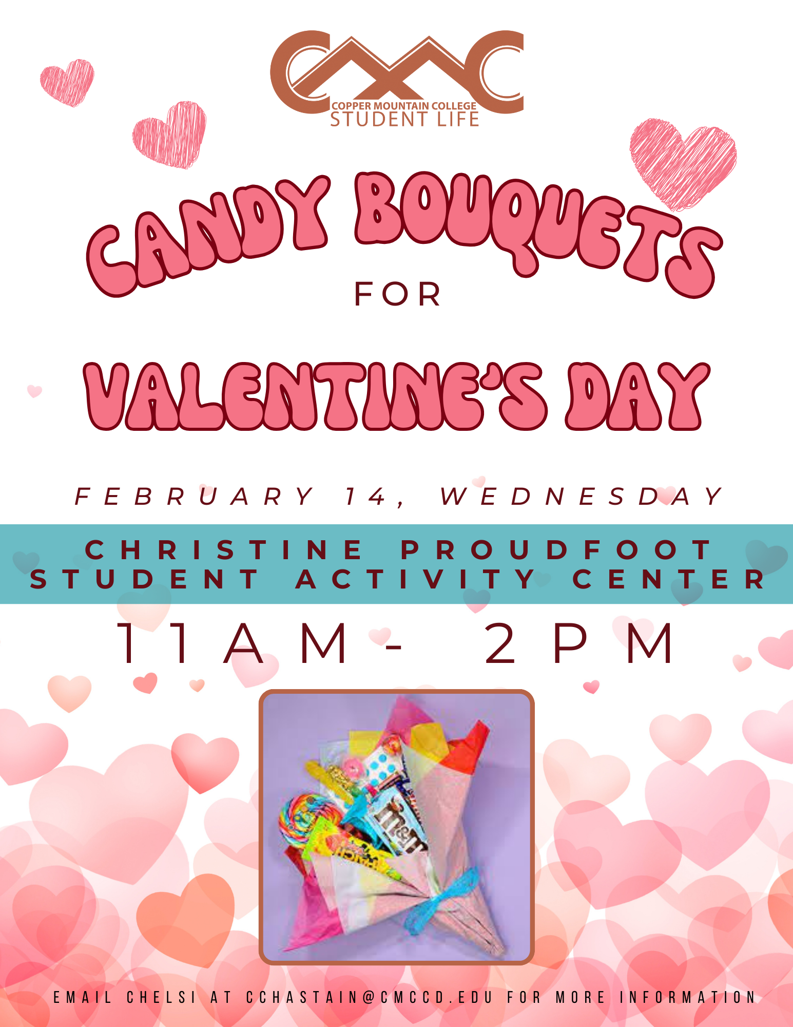 Come make Candy Bouquets on 02-14-24 from 11 am to 2pm