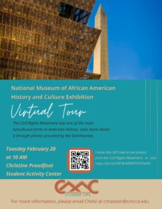 Take a virtual tour of the Civil Rights Movement on February 20th at 10 am