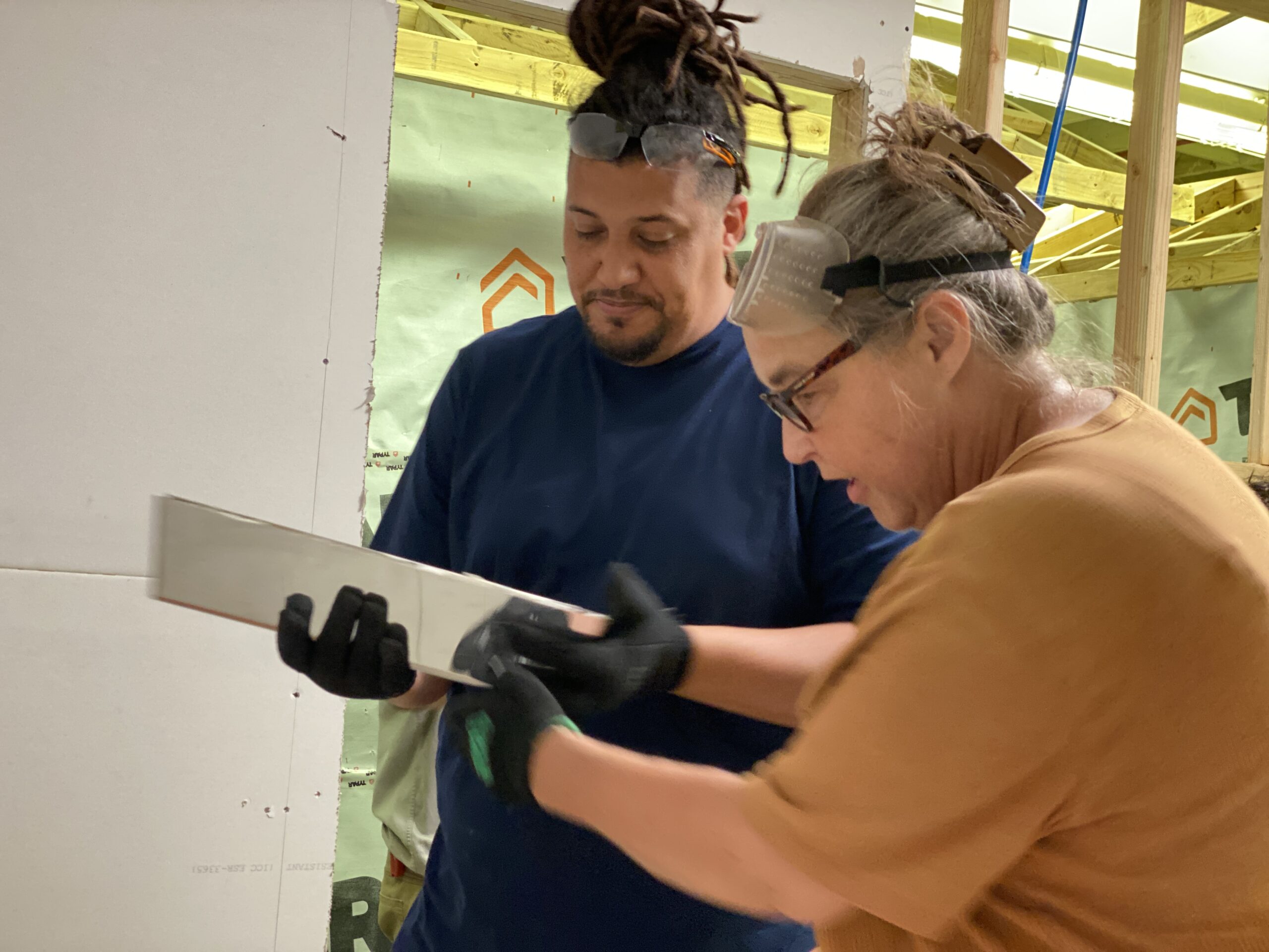 Construction Trades students at work