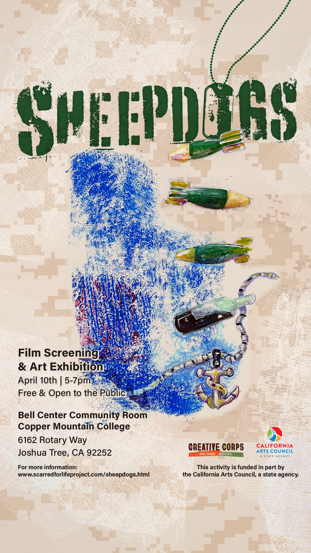 Sheepdogs film screening and art exhibit poster