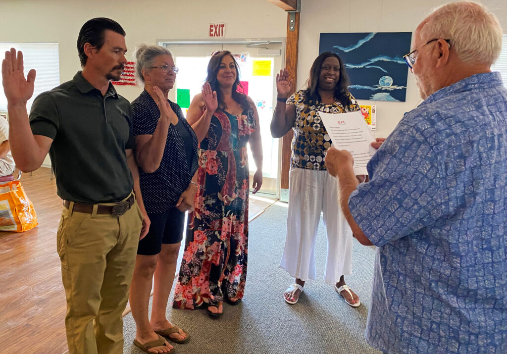 The CMC Foundation Officers for 2024 - 2025 are sworn in.