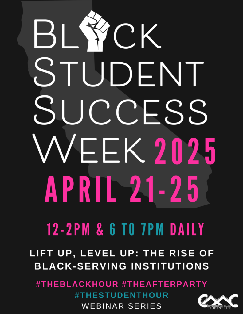 Black Student Success Week flyer for 2025