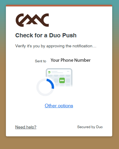 DUO push notification