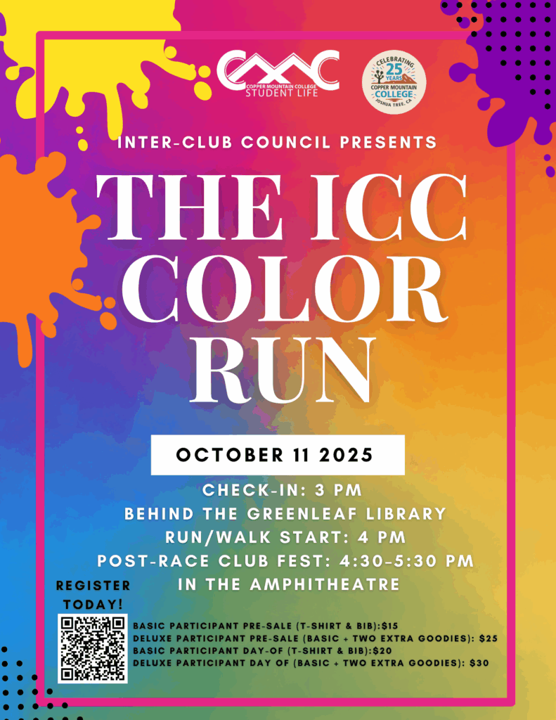 ICC Color Run flyer for October 11, 2025.