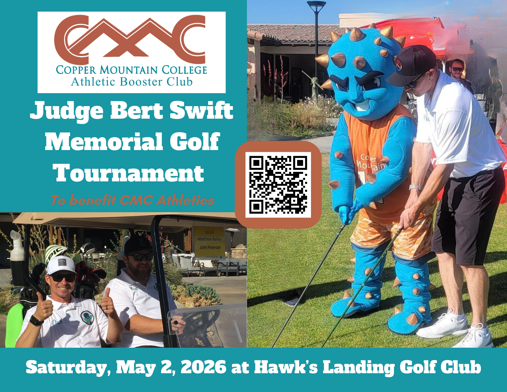 2026 annual golf tournament to benefit CMC Athletics. Save the date 5.2.26.