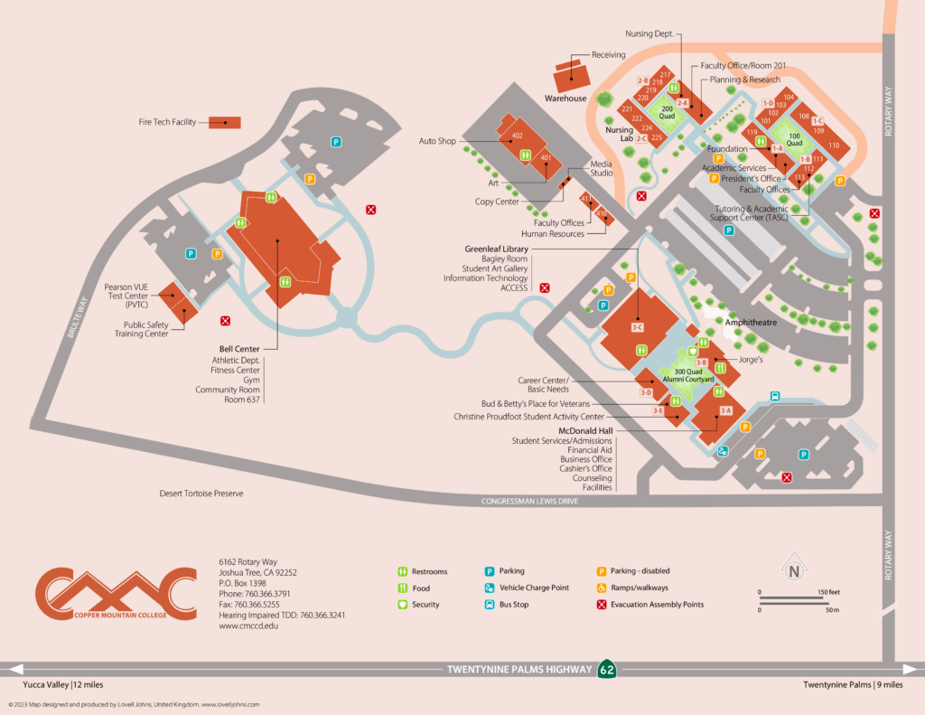 CMC campus map, May 2026.