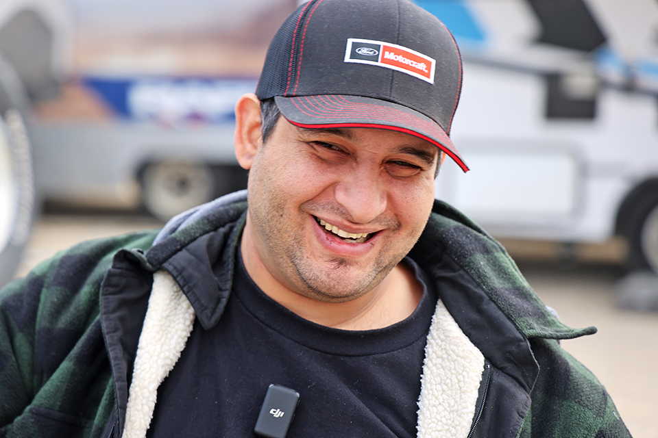CMC student reporter Jeremy Quinones Licea at King of the Hammers in 2026