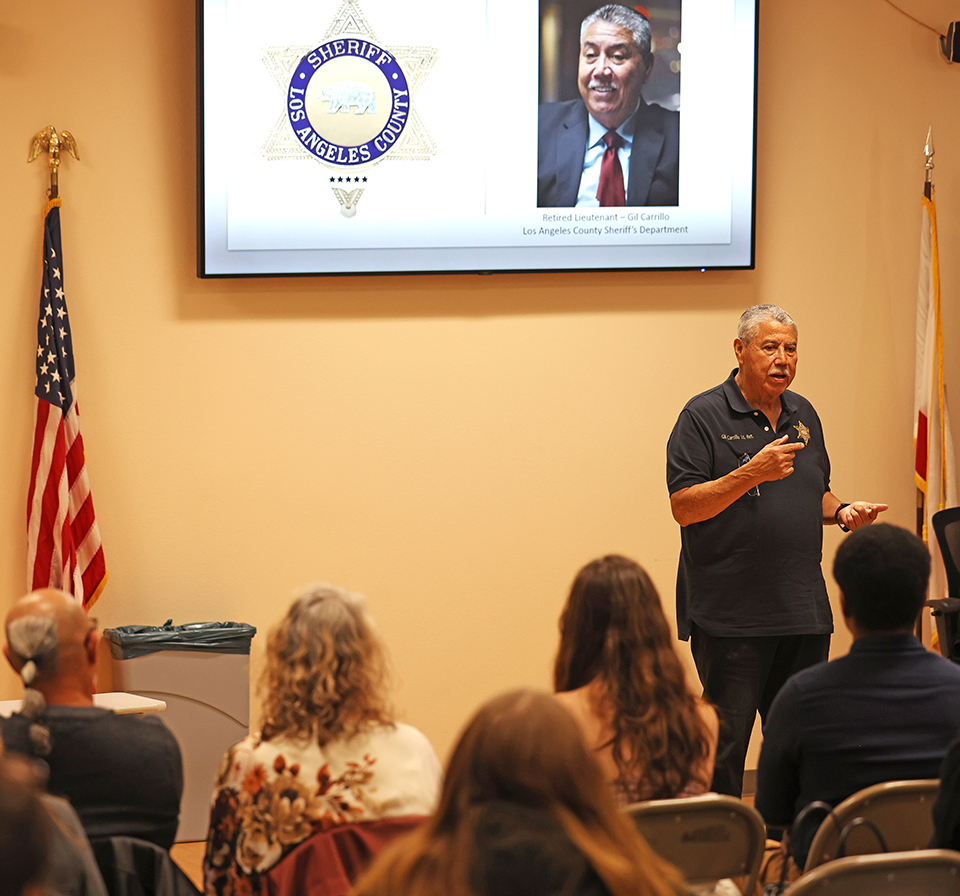 Gill Carillo speaks at CMC