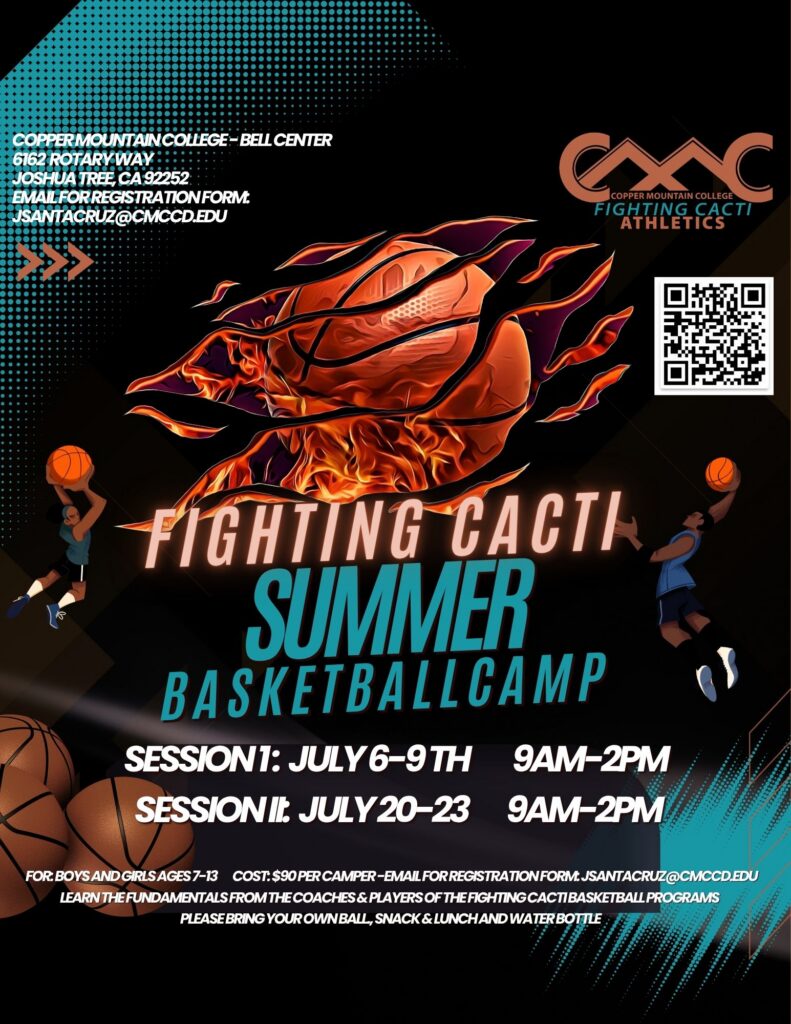 2026 Fighting Cacti Basketball Camp flyer